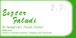 eszter faludi business card